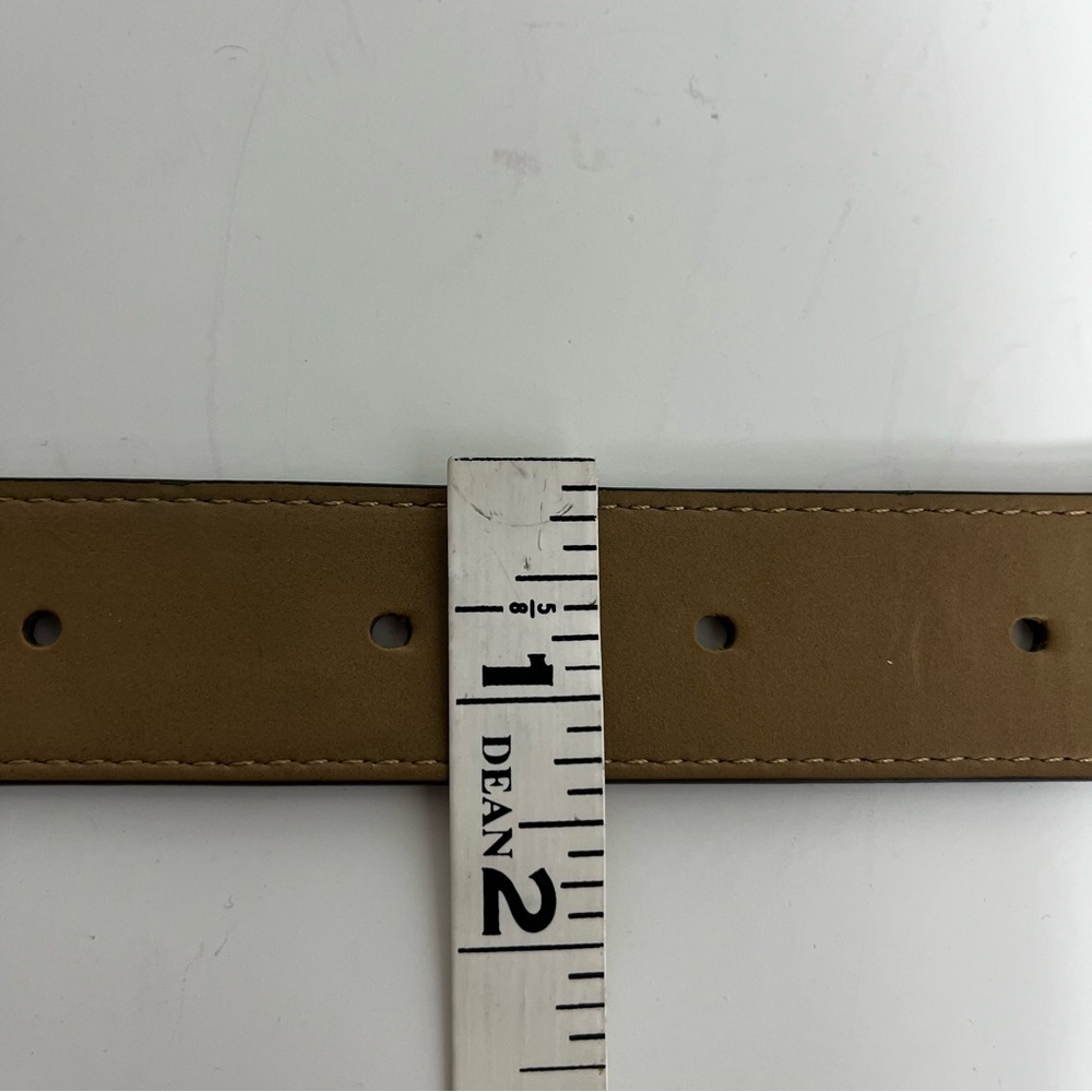 NWOT MICHAEL KORS Subtle Logo Print Faux Leather Belt Women’s S Preppy Classic - Picture 10 of 10